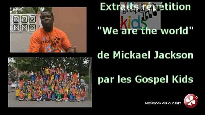Les Gospel Kids répètent "We are the world"de Mickael Jackson 2011